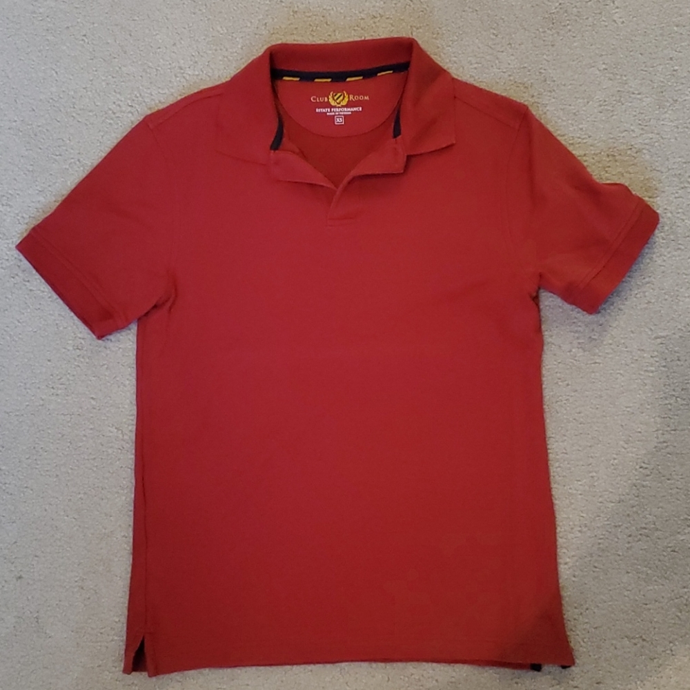 Club Room Estate Performance Polo Red XS